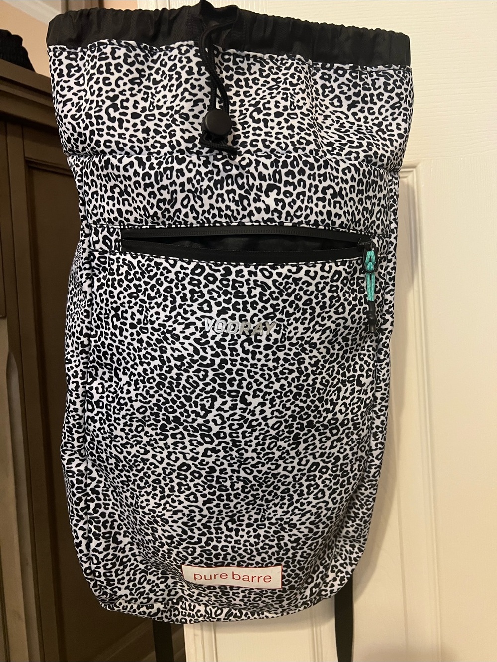 Vooray Pure Barre Animal Print Backpack - Black & White